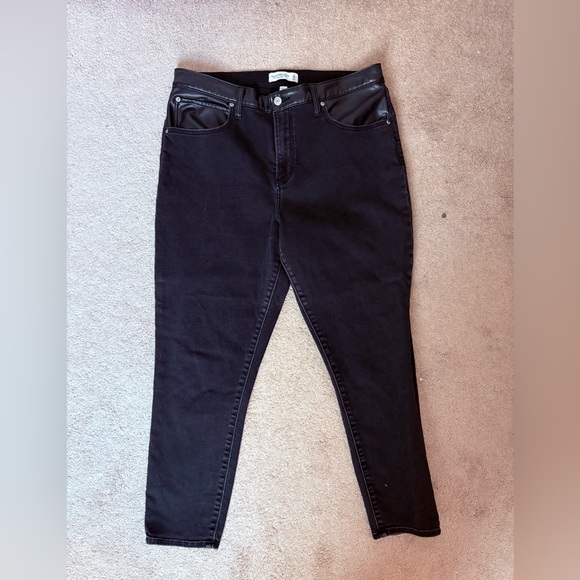 Abercrombie & Fitch Curve Love High Rise Skinny Black Jeans - Picture 2 of 6